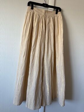 Shimmery Cream Maxi Skirt size S
